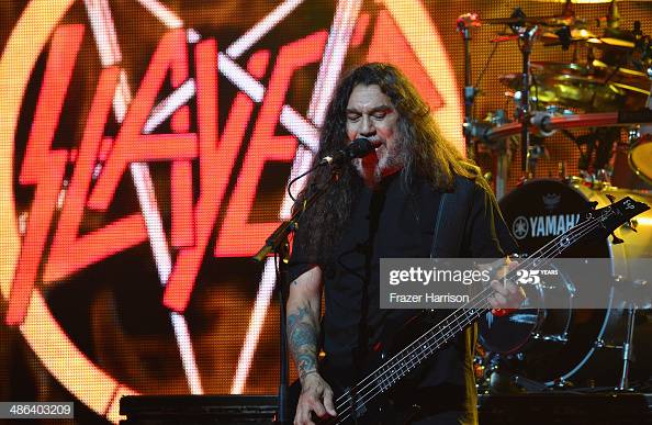 Tom Araya, vocalista e baixista do Slayer, durante show em 2014